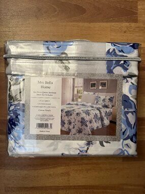 Mrs Bella Home six piece Queen Bamboo Sheet Set.